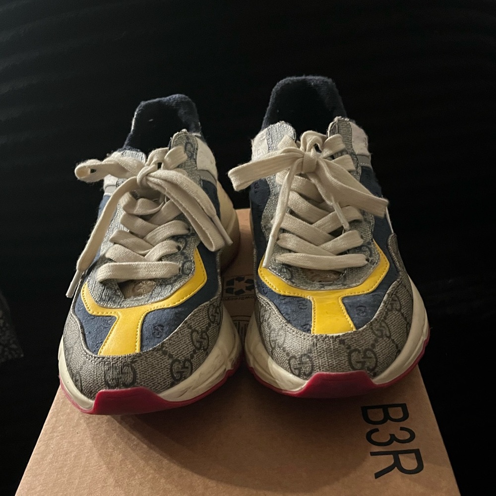 Size 8.Gucci Rhyton GG Supreme Multicolor Sneakers - Picture 4 of 7
